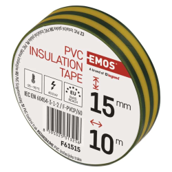 Paska elektroizolacna PVC 15mm/10m zelenozlta