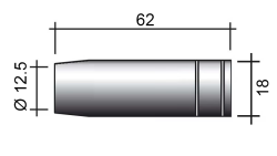 Hubica kon. T18 N 145.0737  WT 340 Abimig 62mm dlha