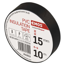 Paska elektroizolacna PVC 15mm/10m cierna